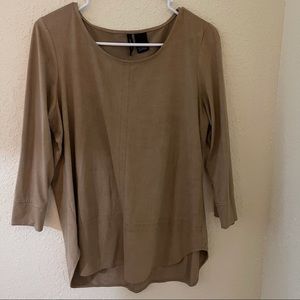 New Directions brown blouse long sleeve